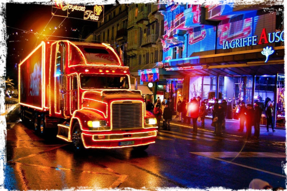 Montreux Christmas Market Coca Cola Truck