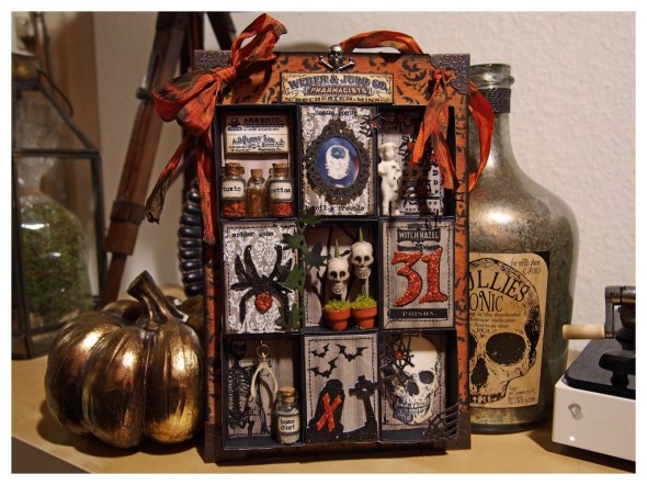 Tim Holtz Matchbox Halloween Collage