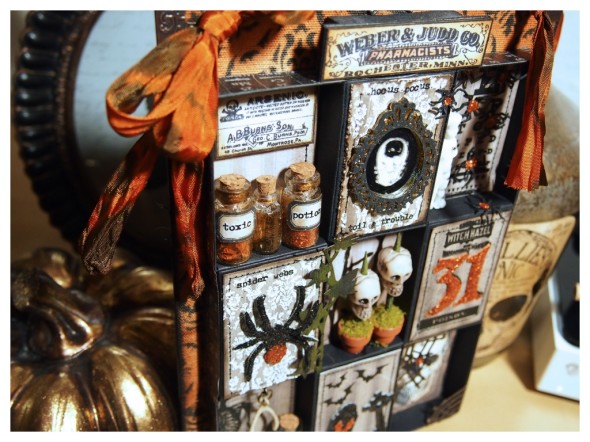 Tim Holtz Matchbox Halloween Collage