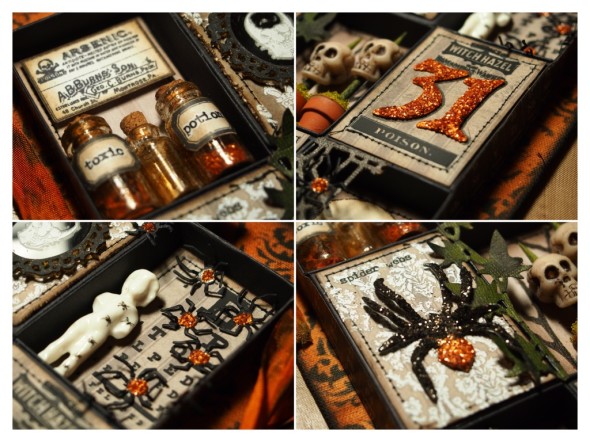 Tim Holtz Matchbox Halloween Collage