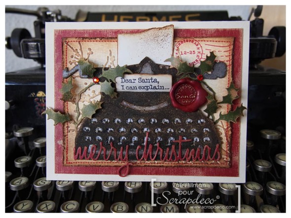 Tim Holtz Vintage Typewriter Christmas Card