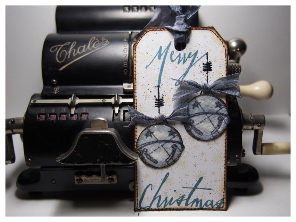 Tim Holtz Blueprints Christmas Tags