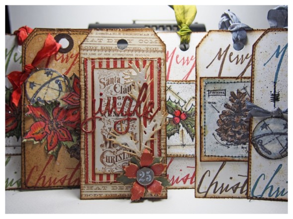 Tim Holtz Blueprints Christmas Tags