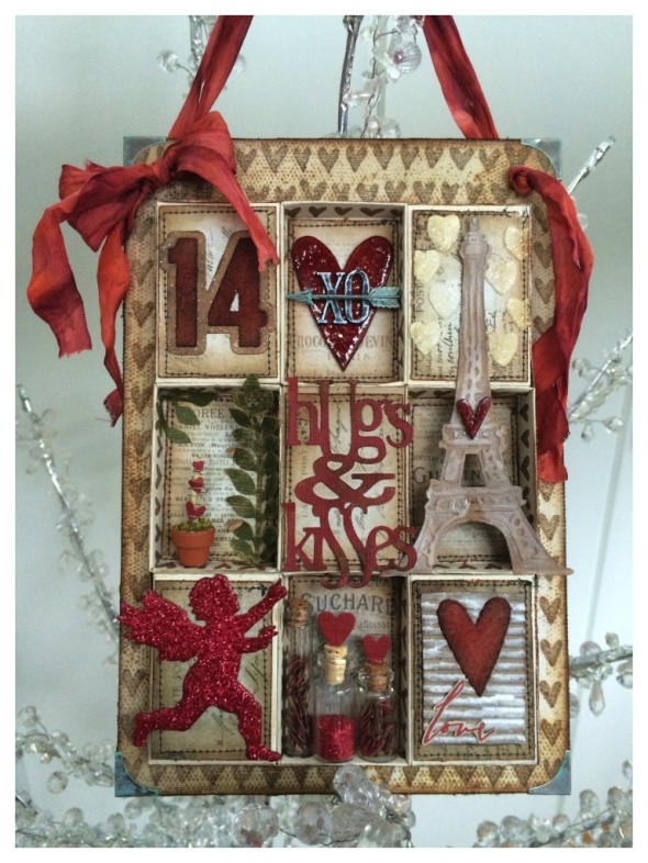 Tim Holtz Matchbox Valentines Collage