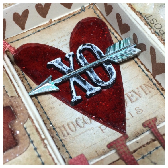 Tim Holtz Matchbox Valentines Collage