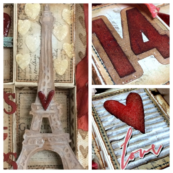 Tim Holtz Matchbox Valentines Collage