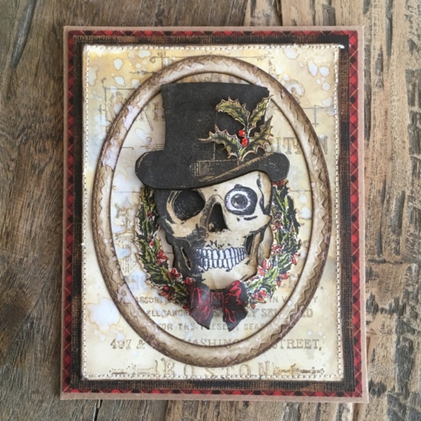 iGirlZoe: Tim Holtz, stampers anonymous, idea-ology, distress oxide, mr bones, yuletide. christmas