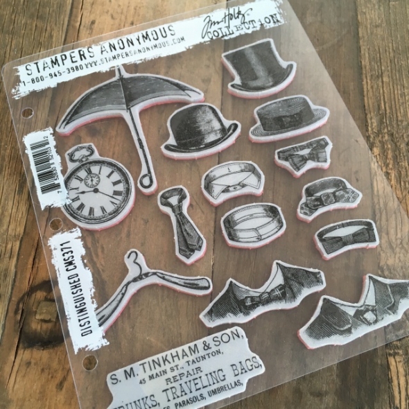 iGirlZoe: Tim Holtz, stampers anonymous, distinguished, stamps, dapper, idea-ology, metallic kraft stock, design tape, steampunk, dapper gentleman, card