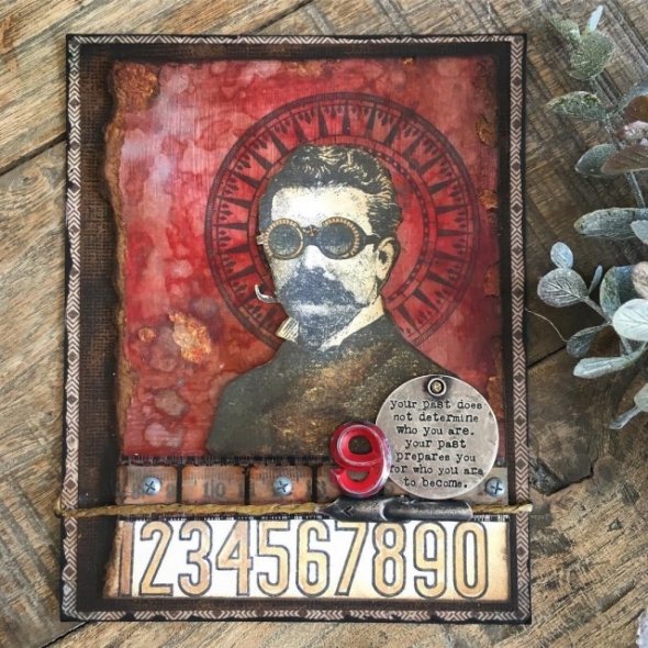 iGirlZoe: Tim Holtz, stampers anonymous, the professor, inventor, mail art, stamps, ideaology, steampunk, stamps, mixed media, card