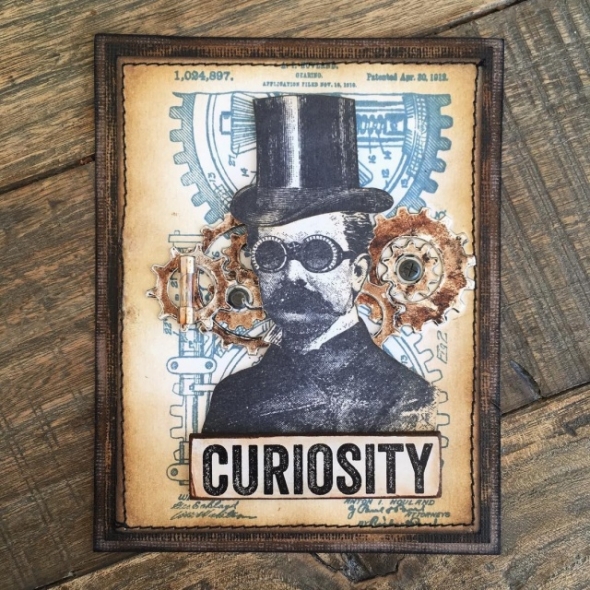 iGirlZoe: Tim Holtz, stampers anonymous, the professor, inventor, mail art, stamps, ideaology, steampunk, stamps, mixed media, card