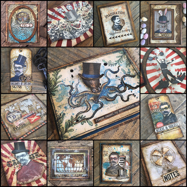 Tim Holtz Cling Mount Stamps - Dapper CMS267