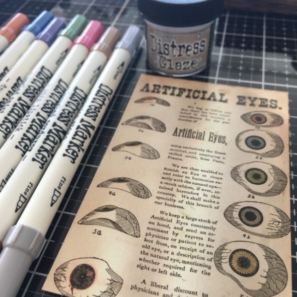 iGirlZoe: Collector of Curiosities Tim Holtz idea-ology Halloween creepy eyes