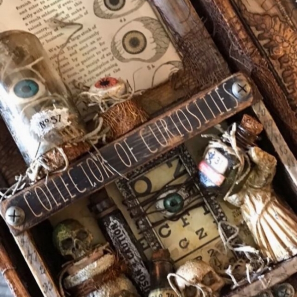 iGirlZoe: Collector of Curiosities Tim Holtz idea-ology Halloween creepy eyes