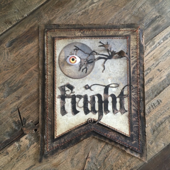 iGirlZoe: Tim Holtz blackout abandoned idea-ology creepy eyes sizzix ghost town cobweb bat crazy claw marks frightful things stampers anonymous distinguished fragments banner