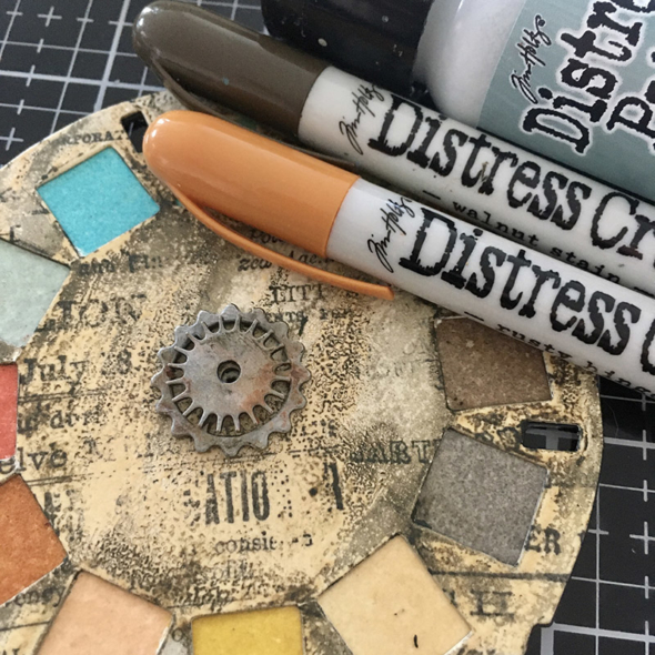 igirlzoe: Tim Holtz Distress Embossing Glaze Ranger Ink Sizzix Picture Wheel Swatch Spinner