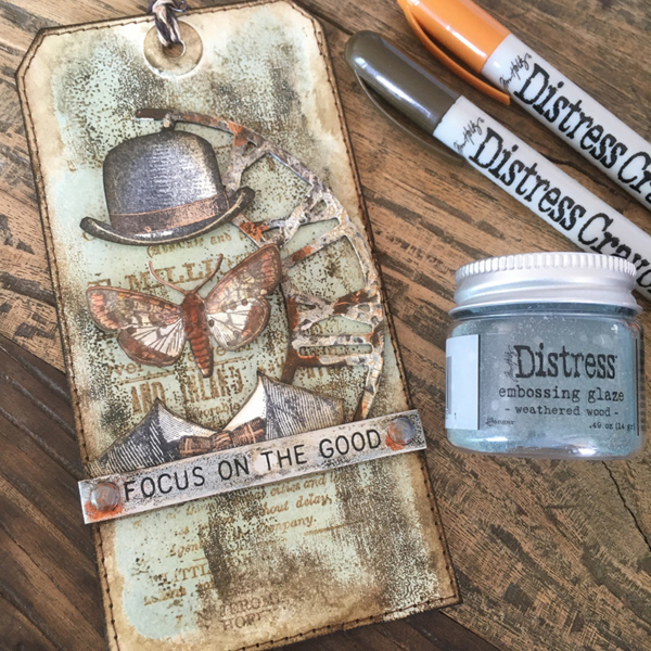 igirlzoe: Tim Holtz ranger ink distress crayons distress embossing glaze stamps mixed media