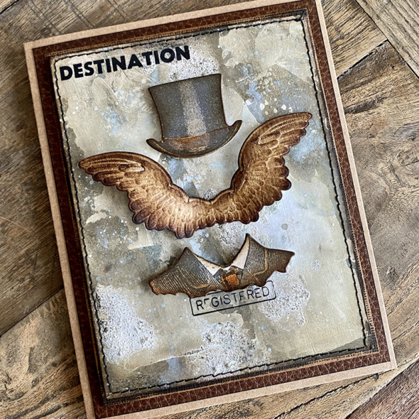 igirlzoe: tim holtz sizzix winged 3D impresslits distinguished framelits dies stampers anonymous