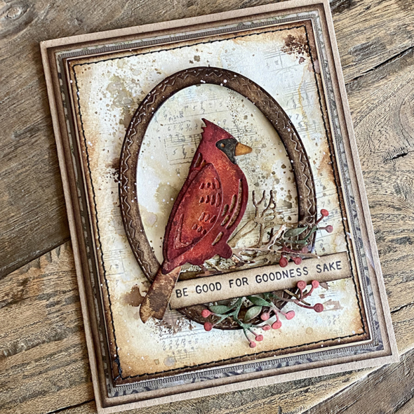 igirlzoe: tim holtz sizzix feathered cardinal thinlits simon says stamp diecember 