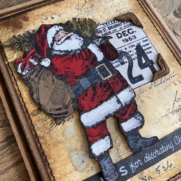 igirlzoe: tim holtz stampers anonymous vintage holidays CMS423 stamps distress kraft heavystock