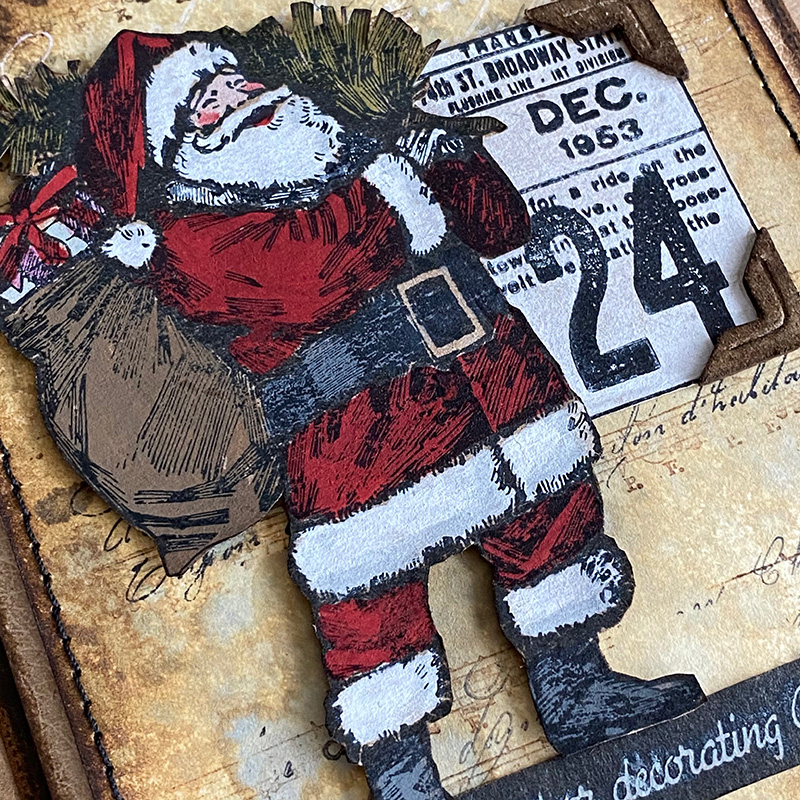 ATC with Tim Holtz stamps and idea-ology