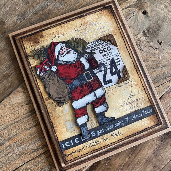 igirlzoe: tim holtz stampers anonymous vintage holidays CMS423 stamps distress kraft heavystock