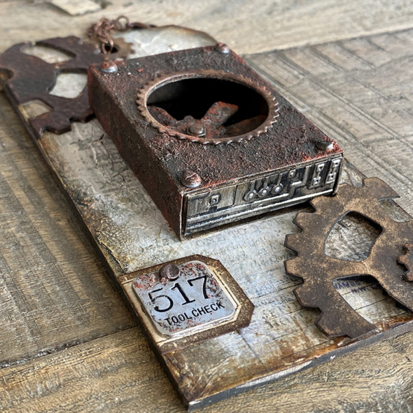 igirlzoe: tim holtz sizzix matchbox mechanical circuit 3D 