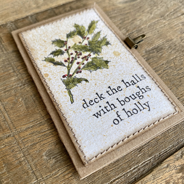 Deck the Halls Christmas Card using Tim Holtz designs - by