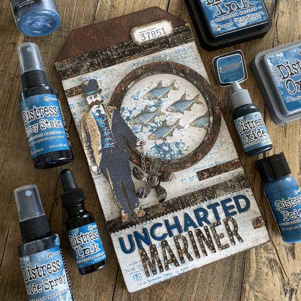 igirlzoe: tim holtz uncharted mariner distress ranger ink