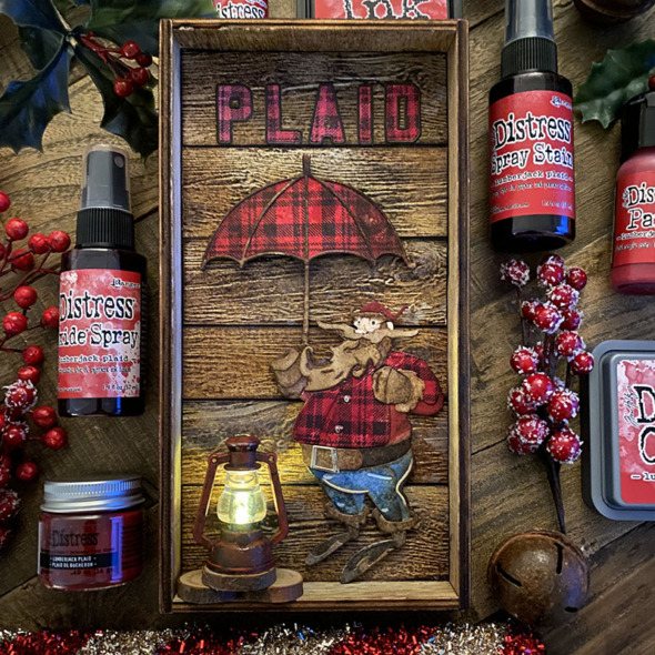 igirlzoe: tim holtz lumberjack plaid distress ranger ink