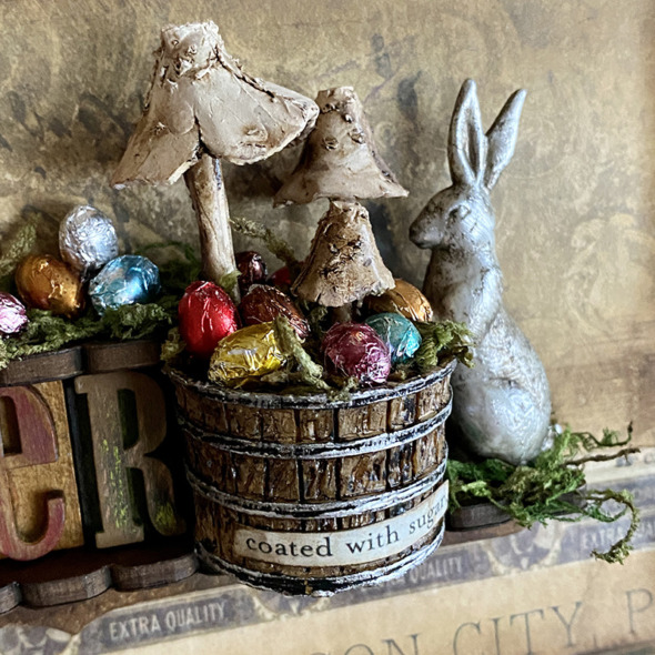 igirlzoe: tim holtz idea-ology easter salvaged rabbits tiny eggs