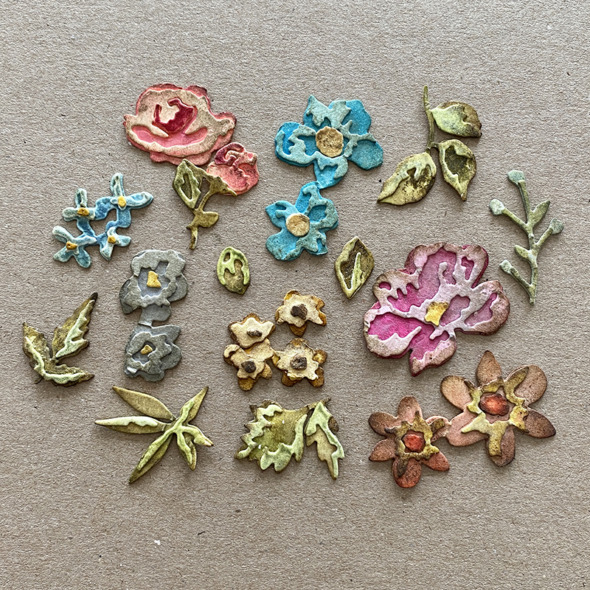 igirlzoe: tim holtz sizzix 2023 everyday collection tailored brushstroke flowers mini bunny stitch 